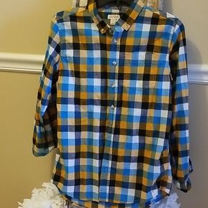 Cat & Jack - Orange Blue Plaid- Size XL
